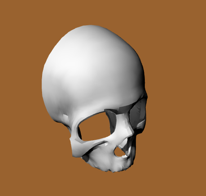 skull calavera viso forma spillo cranio 3d print model - Mito3D