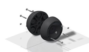 yedek tekerlek bosch indego çim biçme pinshape 3d tasarım lawn mover 3d print model - Mito3D