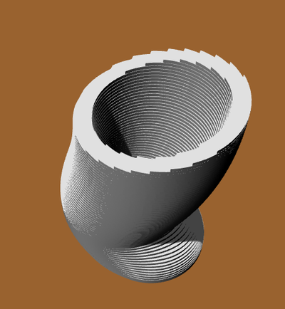 maceta florero curvo z-z curved vase pot pinshape floreros 3d print model - Mito3D