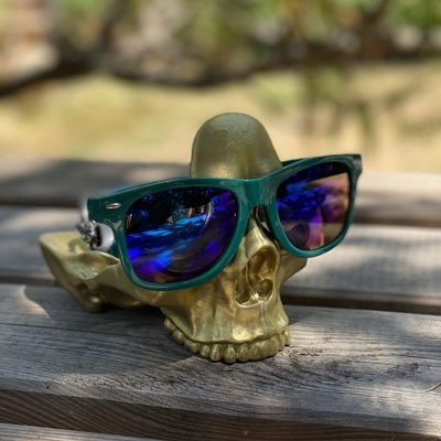 skull glasses change holder pinshape 3d print model - Mito3D