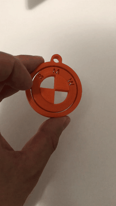 bmw schlüssel ring flexibel rotativ drucken ort schlüsselbund pinshape 3d print model - Mito3D