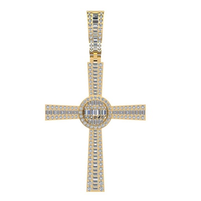 hip hop cross pendant pinshape stl- 3d print model - Mito3D