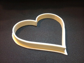 heart cookie cutter pinshape simple love 3d print model - Mito3D