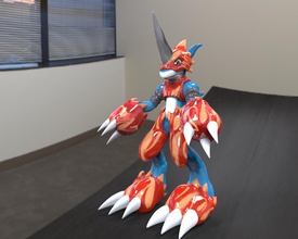 flamedramon edition pinshape creature fantasy character digimon 3d print model - Mito3D