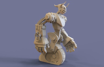 charger robot pinshape nerd geek character scifi cartoon stylized concept design contest makertron-design-contest 3d print model - Mito3D