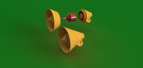 megaphone siren pinshape 3d-design 3d print model - Mito3D