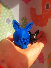 Schädel bunnyears pinshape zombie Spielzeug bunny 3d print model - Mito3D