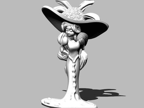 la catrina toon pinshape desenhos animados moda mulheres esqueleto crânio bruxas noche muertos diâmetro méxico mortos 3d print model - Mito3D