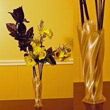 torcida rosa vaso pinshape recipientes rose bud subiu houseold flores modo vasos 3d print model - Mito3D