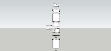 filtration l'eau projet pinshape Conception 3d 3d print model - Mito3D