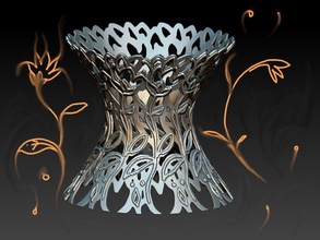 Tanz la fleur pinshape design Dekoration Keramik 3d print model - Mito3D