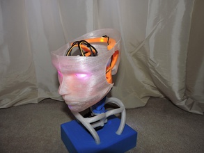 insansı robot kafa pinshape hareketli servo insanımsı Cadılar Bayramı arduino 3d print model - Mito3D