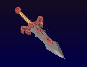 warcraft themed sword pinshape madesolid-filament-giveaway wow 3d print model - Mito3D