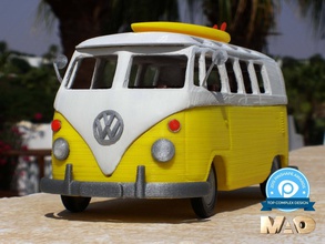 hippie van pinshape toy car assemblable modello 3d print model - Mito3D