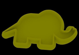 elephant cookie cutter pinshape elefante fauna selvatica natura italia cucina casa design i stampa 3d 3d print model - Mito3D