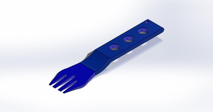 camping fortk pinshape fork backpacking 3d print model - Mito3D
