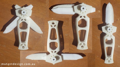 lâmina dupla 360 faca pinshape gancho grappling pólo braço twinblade ferramenta acampamento corda escolha lança martelo machado sobrevivência multi 3d print model - Mito3D