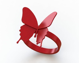 farfalla anello taglia 9 pinshape anelli earings 3d print model - Mito3D