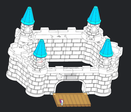 castle 3 pinshape toys tower 3d-printed-wall-art-contest 3d print model - Mito3D