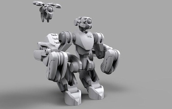 makertronrk özerk rover arkadaşı pinshape yarışma fütüristik oyuncak robot heykelcik trafo Robotik mekanik mech mecha makertron tasarım 3d print model - Mito3D