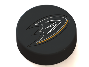 anaheim ducks logo hockey puck pinshape logo3d ghiaccio 3d print model - Mito3D