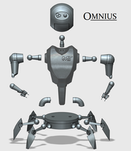 makertron omnius pinshape diseño concurso robot 3d print model - Mito3D