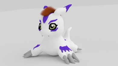 gomamon pinshape desenhos animados personagem criatura digimon 3d print model - Mito3D
