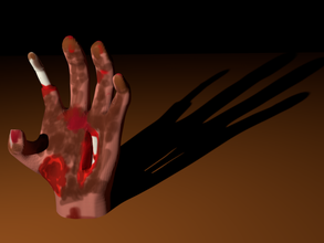 zombie hand pinshape halloween 3d print model - Mito3D