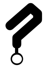 wonky signo interrogación llavero pinshape keychaines clave enigma questionmark pregunta marca 3d print model - Mito3D