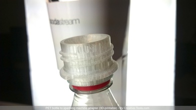 pet bottiglia spumante macchina adattatore per sodastream compatibile pinshape copoliestere fanta sprite coca cola acqua l'adattatore animale domestico sognatore flashforge 3d print model - Mito3D