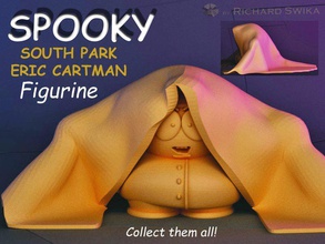 spooky eric cartman figurine pinshape parc sud stan simulation linge satire kyle enfants kenny fête d'halloween drôle comédie tissu carman 3d print model - Mito3D