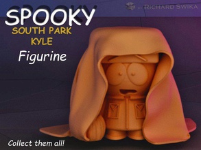 spooky kyle figurine pinshape parc sud cartman stan simulation linge satire enfants kenny fête d'halloween drôle comédie tissu carman 3d print model - Mito3D