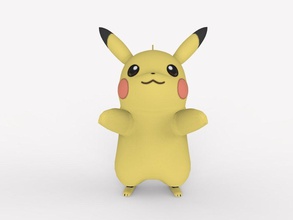 pikachu pinshape pokemon 3d print model - Mito3D