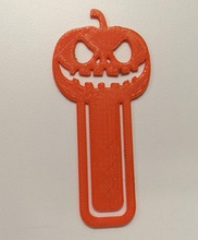 pumpkin bookmark halloween reading pinshape book gift-ideas pumpkinhead 3d print model - Mito3D