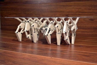 curta tabela pinshape mecânica design contest robótica pé theo jansen 3d print model - Mito3D