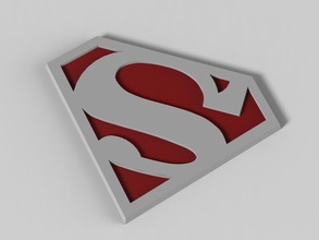 superman logo pinshape logo3d süper kahraman Süpermen 3d print model - Mito3D