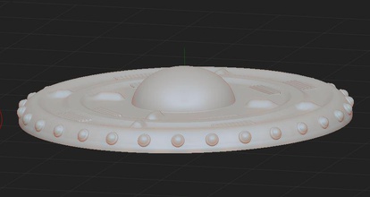 ufo poly dome pinshape saucer saucers space ship spacecraft space-shuttle flying ancient aliens flyer precolumbian giorgio-tsoukalos jewelry pendant spaceship ufos vehicle 3d print model - Mito3D