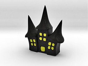 haunted house pinshape case horoor halloween hounted casa 3d print model - Mito3D