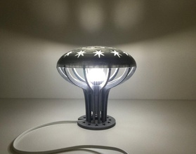mushroom led lamp pinshape 3d-design 3d print model - Mito3D