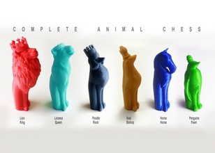 animal completo xadrez pinshape 3d design 3d print model - Mito3D