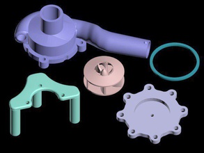 zentrifugale Wasser Pumpe 15 größer pinshape 3d design 3d print model - Mito3D