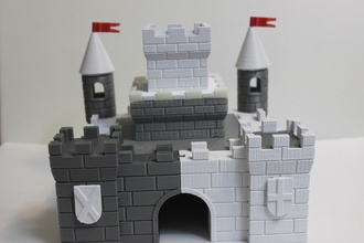 castle4 pinshape Spielzeug Burgturm low poly 3d Druck design contest 3d print model - Mito3D