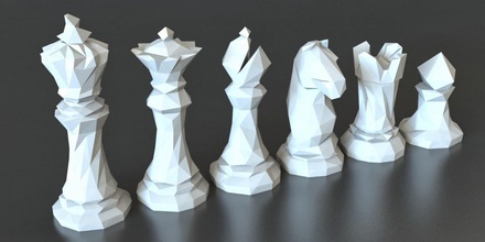Modelo 3D de Torre de Xadrez Lowpoly - TemplateMonster