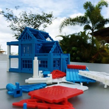 yazdırılabilir mimari kit serisi 2 pinshape mimarlık lego scalemodel ev builder bina engeller çatı duvarlar tasarım mimar oyna 3d print model - Mito3D
