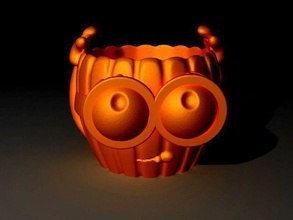 minion candy holder pinshape funny monster halloween pumpkin 3d print model - Mito3D