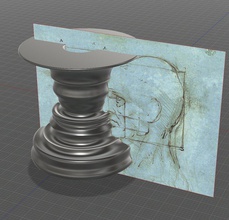 head profile Kerzenhalter pinshape 3d design 3d print model - Mito3D