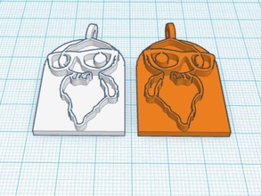hipster fantasma pendientes pinshape Diseño 3d 3d print model - Mito3D