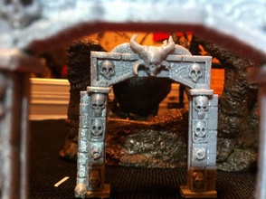 stone archway dungeon door pinshape 3d-design 3d print model - Mito3D