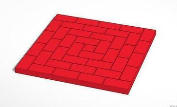 brick pattern layouts lasercutter 3d printing pinshape 3d-design 3d print model - Mito3D