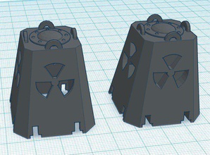 radioactive waste containers pinshape 3d-design 3d print model - Mito3D